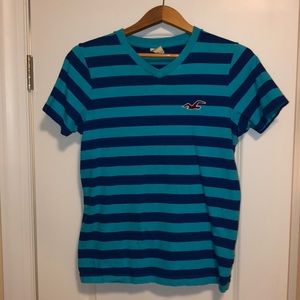 Hollister V-neck striped tee